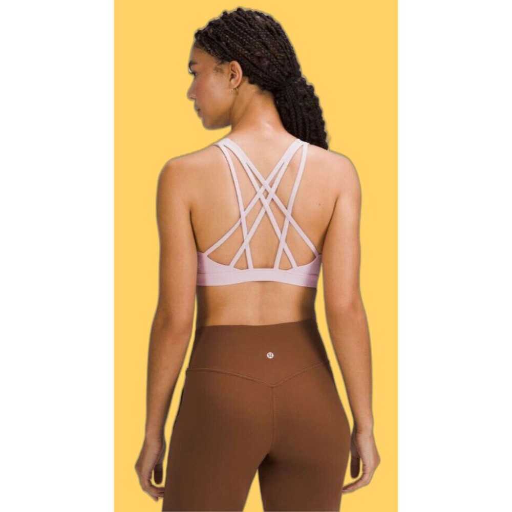 Lululemon Womens Bra Size 4 Free to Be Serene Longline Jaquard C/D NWT Ship Fast - Picture 2 of 15